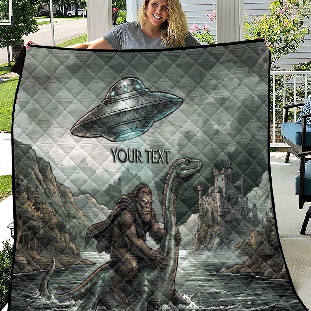 Bigfoot Loch Ness Monster UFO Believe Personalized Quilt World Cryptids Gothic Style