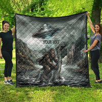 Bigfoot Loch Ness Monster UFO Believe Personalized Quilt World Cryptids Gothic Style