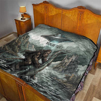 Bigfoot Loch Ness Monster UFO Believe Personalized Quilt World Cryptids Gothic Style