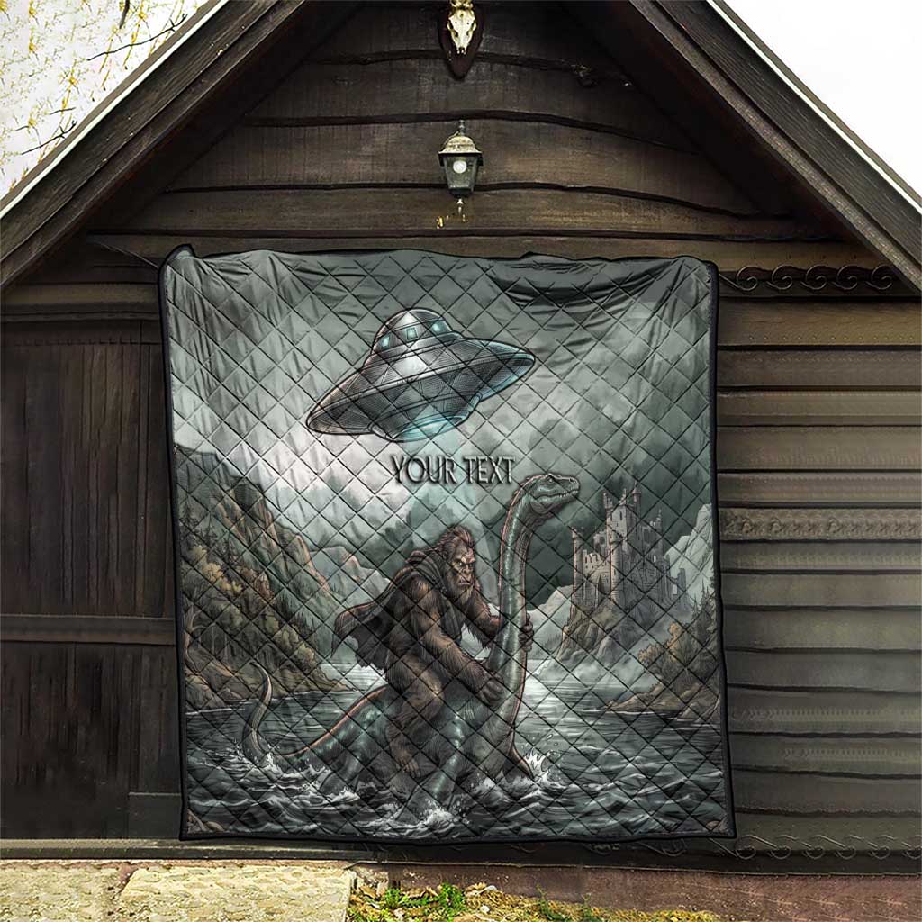 Bigfoot Loch Ness Monster UFO Believe Personalized Quilt World Cryptids Gothic Style
