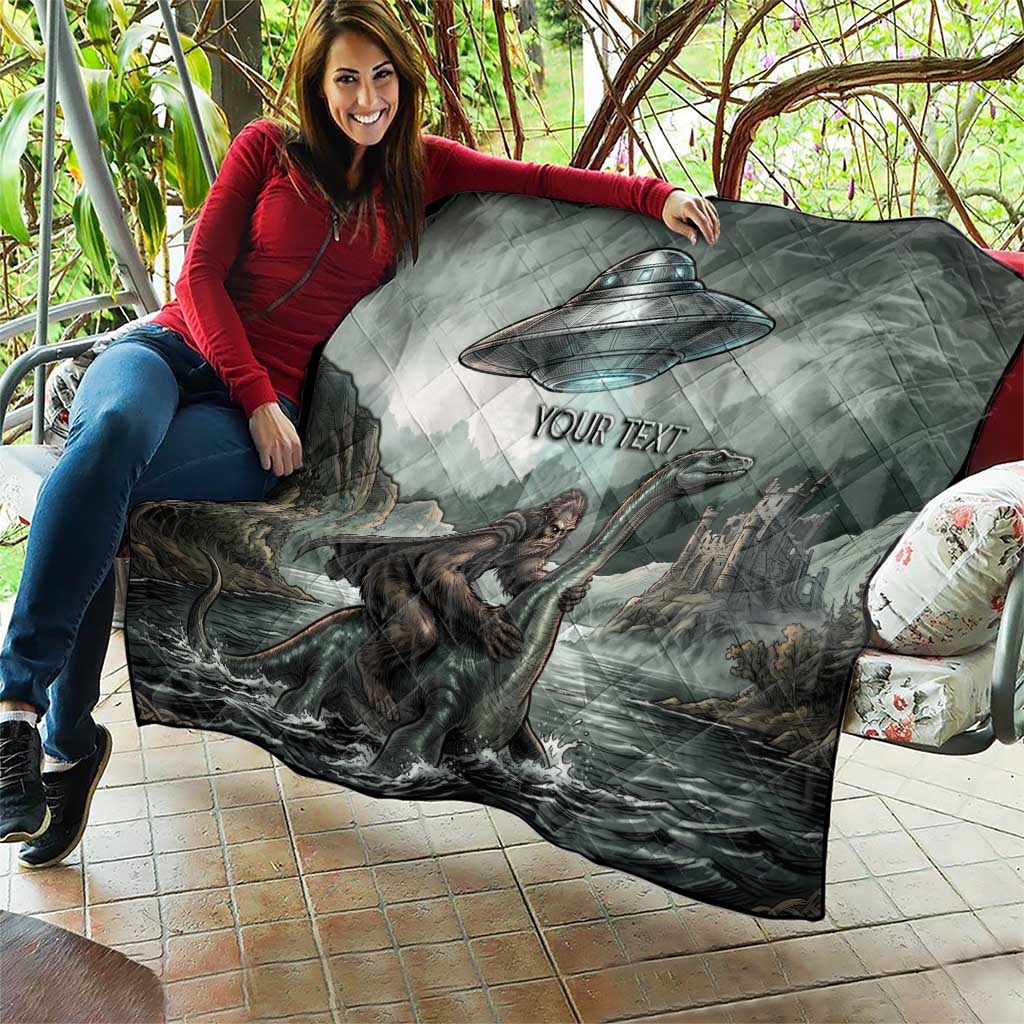 Bigfoot Loch Ness Monster UFO Believe Personalized Quilt World Cryptids Gothic Style