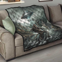 Bigfoot Loch Ness Monster UFO Believe Personalized Quilt World Cryptids Gothic Style