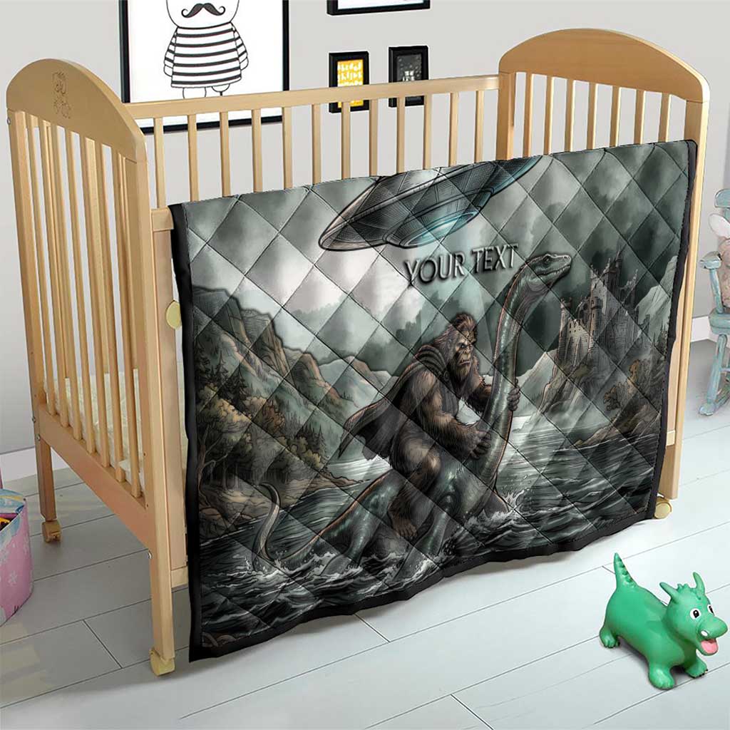 Bigfoot Loch Ness Monster UFO Believe Personalized Quilt World Cryptids Gothic Style