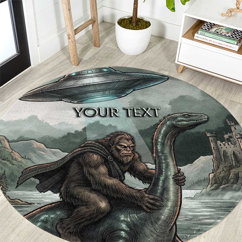 Bigfoot Loch Ness Monster UFO Believe Personalized Round Carpet World Cryptids Gothic Style
