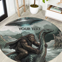 Bigfoot Loch Ness Monster UFO Believe Personalized Round Carpet World Cryptids Gothic Style