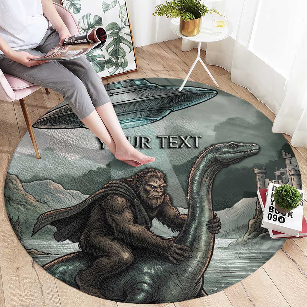 Bigfoot Loch Ness Monster UFO Believe Personalized Round Carpet World Cryptids Gothic Style
