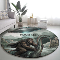 Bigfoot Loch Ness Monster UFO Believe Personalized Round Carpet World Cryptids Gothic Style