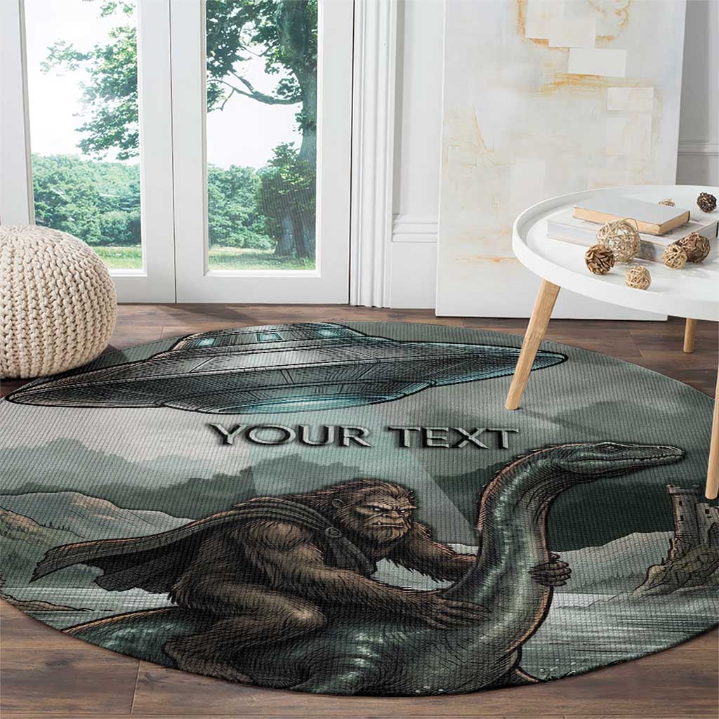 Bigfoot Loch Ness Monster UFO Believe Personalized Round Carpet World Cryptids Gothic Style