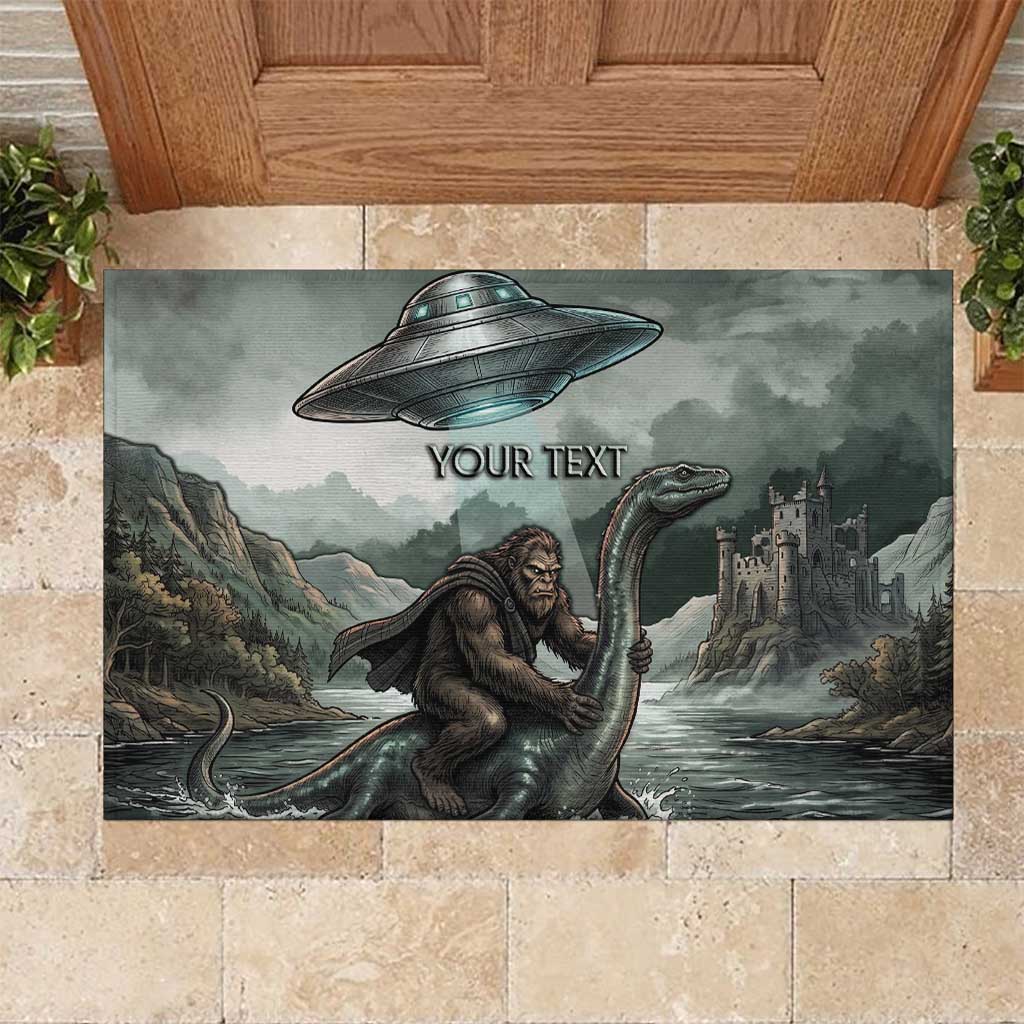 Bigfoot Loch Ness Monster UFO Believe Personalized Rubber Doormat World Cryptids Gothic Style