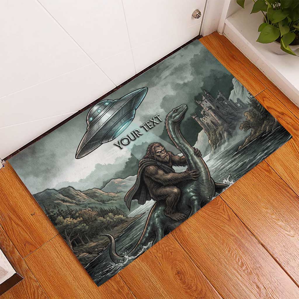 Bigfoot Loch Ness Monster UFO Believe Personalized Rubber Doormat World Cryptids Gothic Style