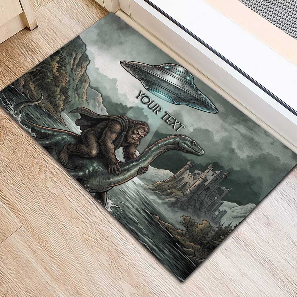 Bigfoot Loch Ness Monster UFO Believe Personalized Rubber Doormat World Cryptids Gothic Style