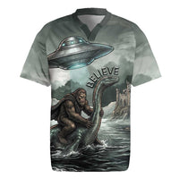 Bigfoot Loch Ness Monster UFO Believe Personalized Rugby Jersey World Cryptids Gothic Style