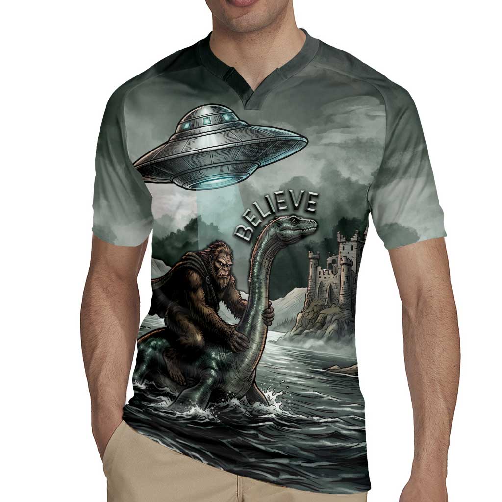 Bigfoot Loch Ness Monster UFO Believe Personalized Rugby Jersey World Cryptids Gothic Style