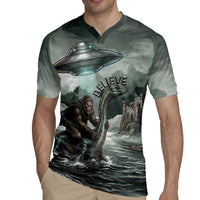 Bigfoot Loch Ness Monster UFO Believe Personalized Rugby Jersey World Cryptids Gothic Style