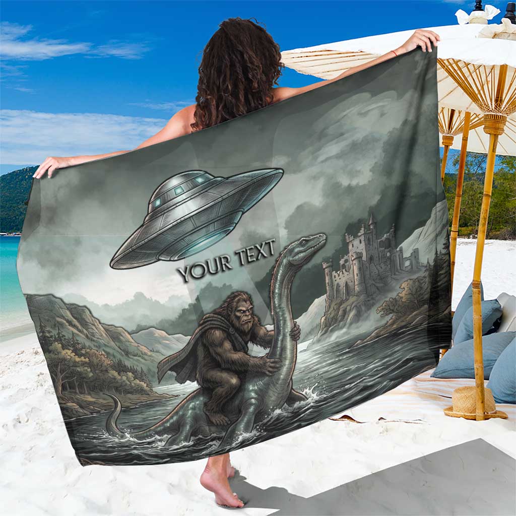 Bigfoot Loch Ness Monster UFO Believe Personalized Sarong World Cryptids Gothic Style