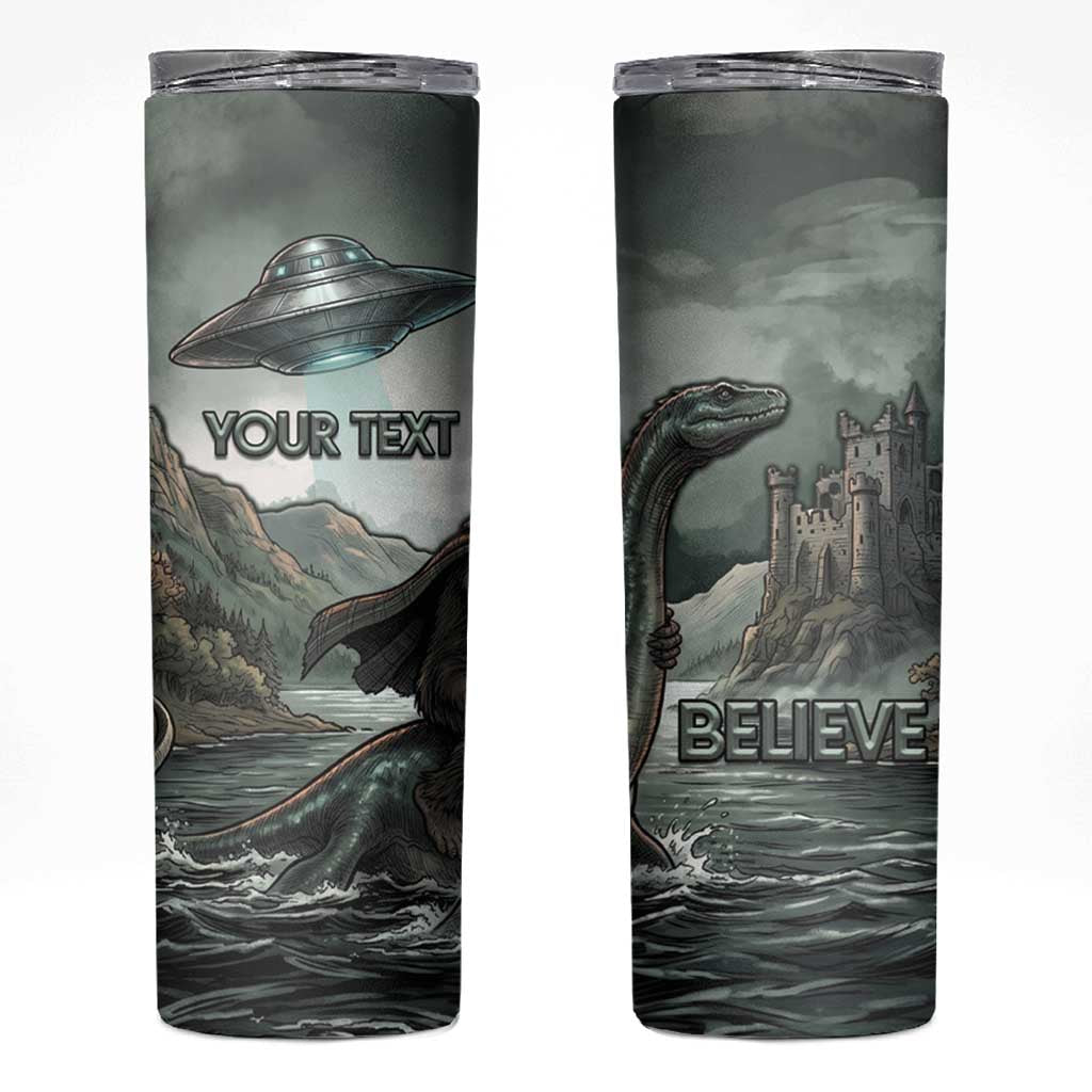 Bigfoot Loch Ness Monster UFO Believe Personalized Skinny Tumbler World Cryptids Gothic Style