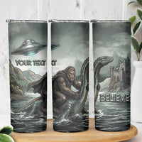 Bigfoot Loch Ness Monster UFO Believe Personalized Skinny Tumbler World Cryptids Gothic Style