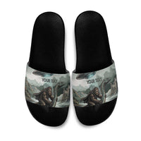 Bigfoot Loch Ness Monster UFO Believe Personalized Slide Sandals World Cryptids Gothic Style