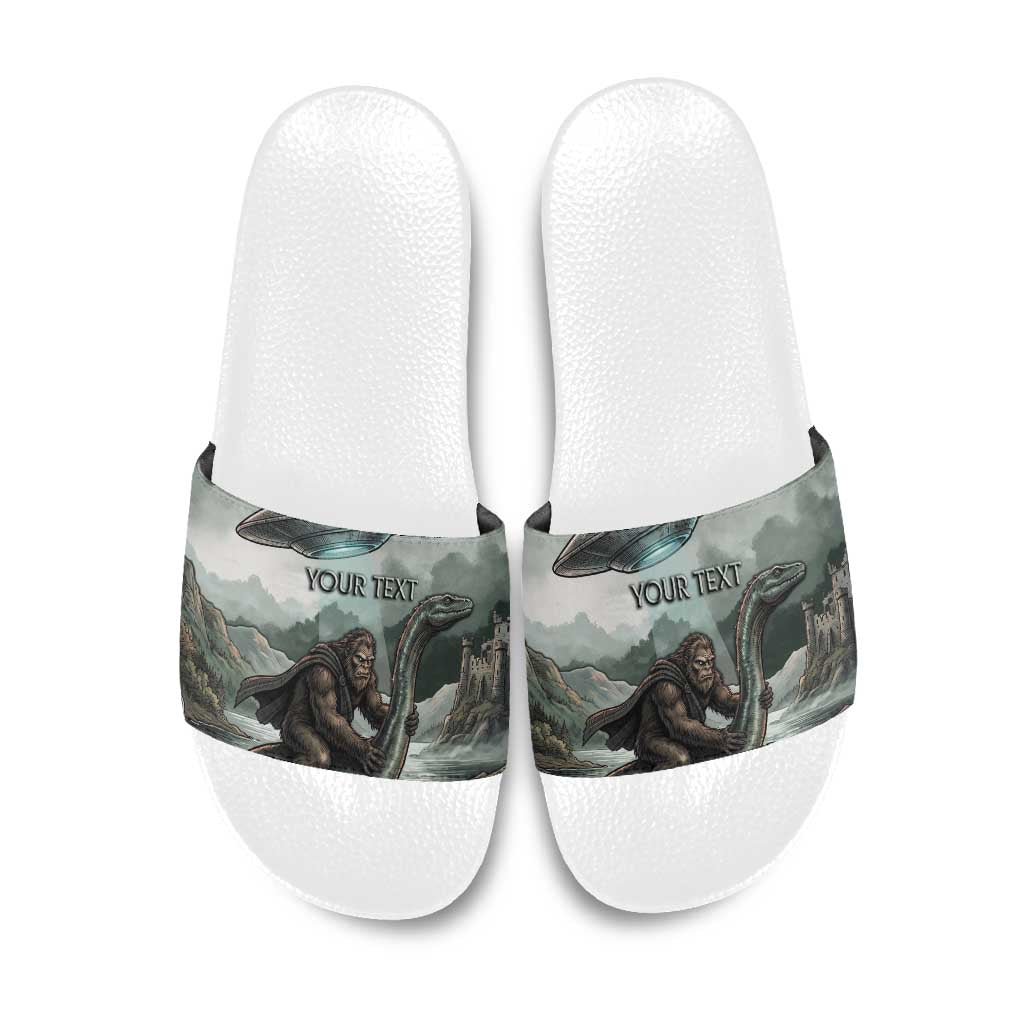 Bigfoot Loch Ness Monster UFO Believe Personalized Slide Sandals World Cryptids Gothic Style