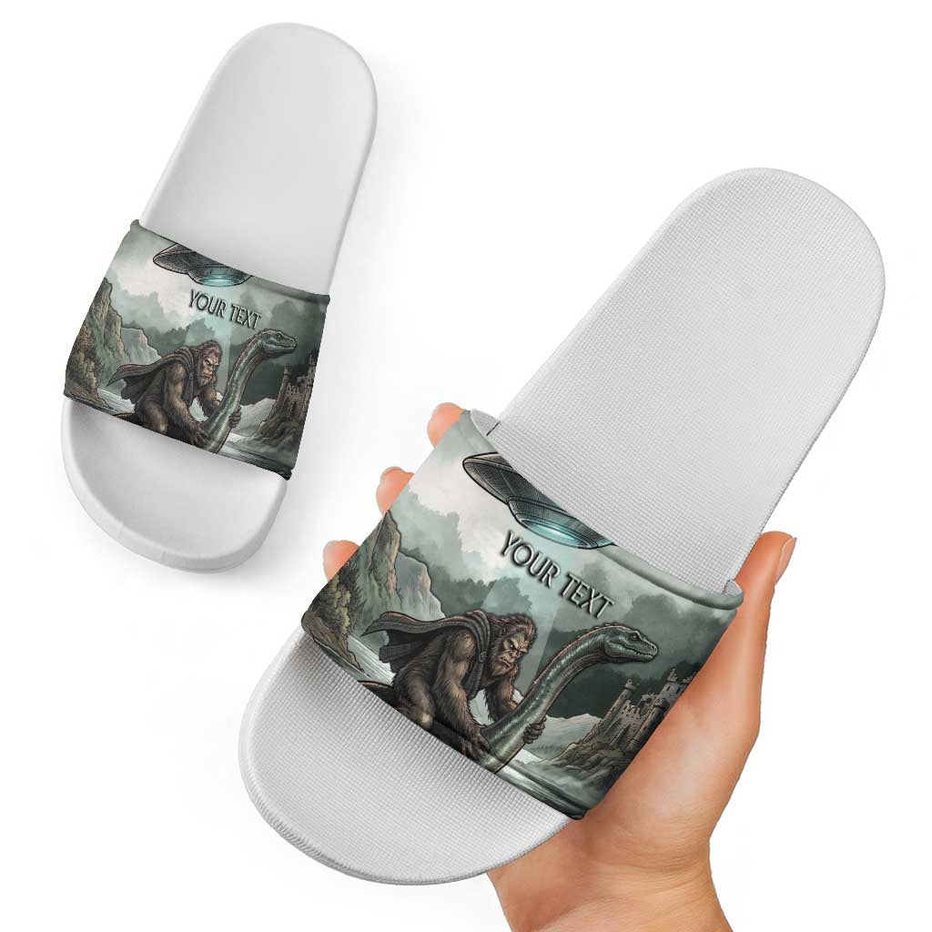 Bigfoot Loch Ness Monster UFO Believe Personalized Slide Sandals World Cryptids Gothic Style
