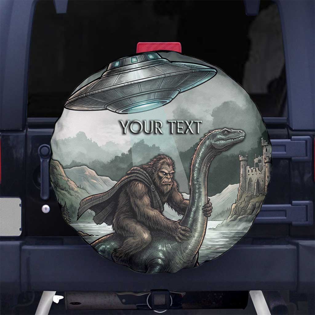 Bigfoot Loch Ness Monster UFO Believe Personalized Spare Tire Cover World Cryptids Gothic Style