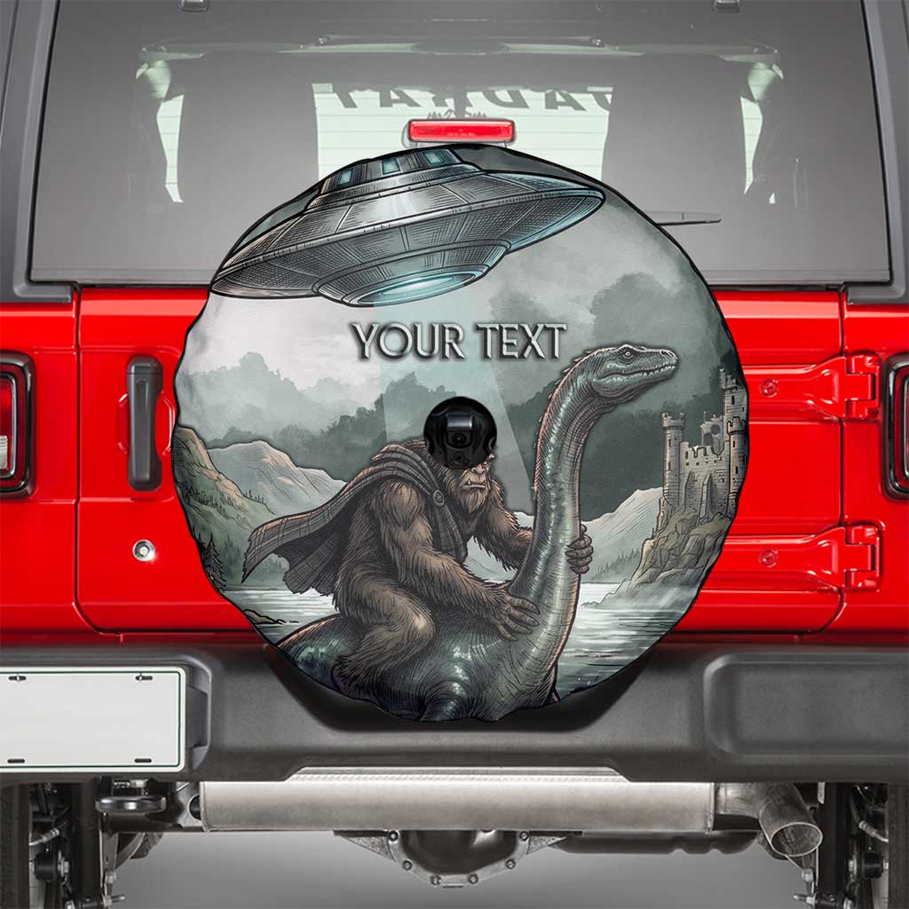 Bigfoot Loch Ness Monster UFO Believe Personalized Spare Tire Cover World Cryptids Gothic Style