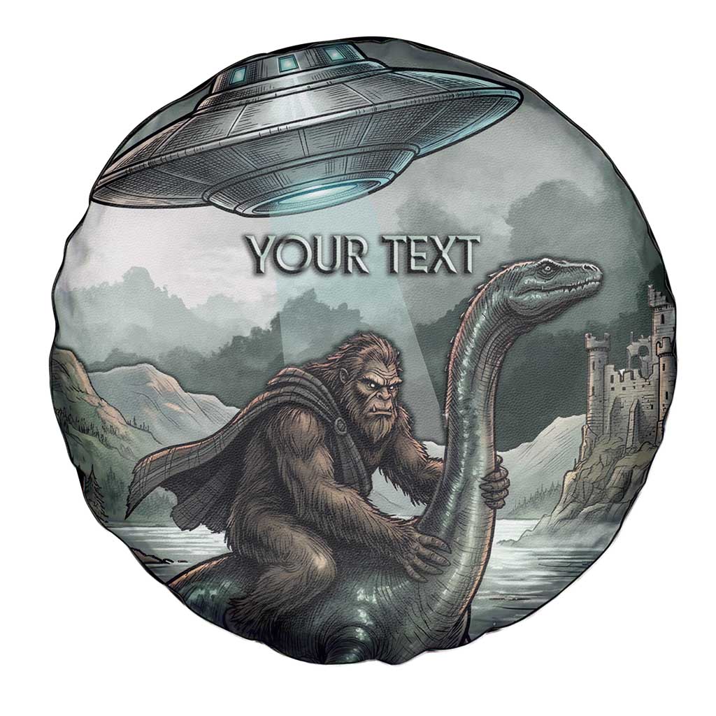 Bigfoot Loch Ness Monster UFO Believe Personalized Spare Tire Cover World Cryptids Gothic Style