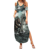 Bigfoot Loch Ness Monster UFO Believe Personalized Summer Maxi Dress World Cryptids Gothic Style