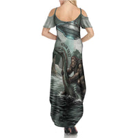 Bigfoot Loch Ness Monster UFO Believe Personalized Summer Maxi Dress World Cryptids Gothic Style