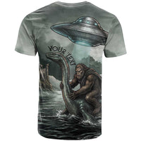 Bigfoot Loch Ness Monster UFO Believe Personalized T Shirt World Cryptids Gothic Style