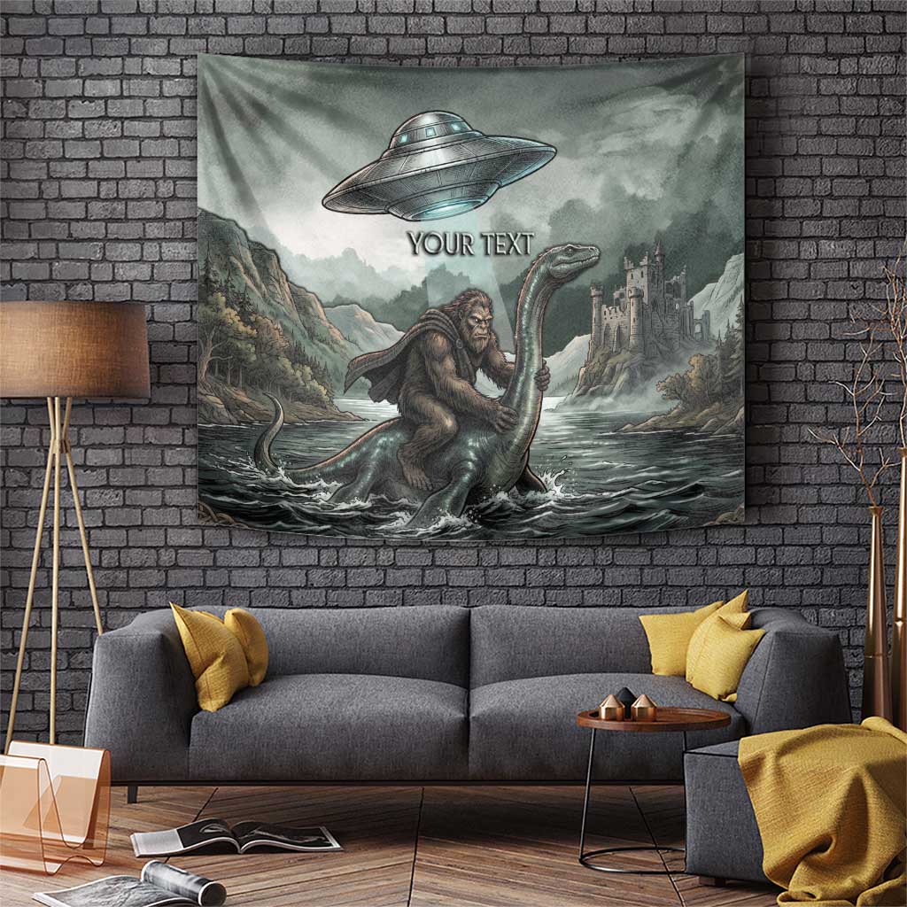Bigfoot Loch Ness Monster UFO Believe Personalized Tapestry World Cryptids Gothic Style