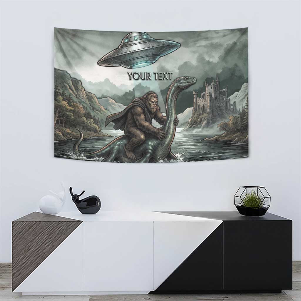 Bigfoot Loch Ness Monster UFO Believe Personalized Tapestry World Cryptids Gothic Style