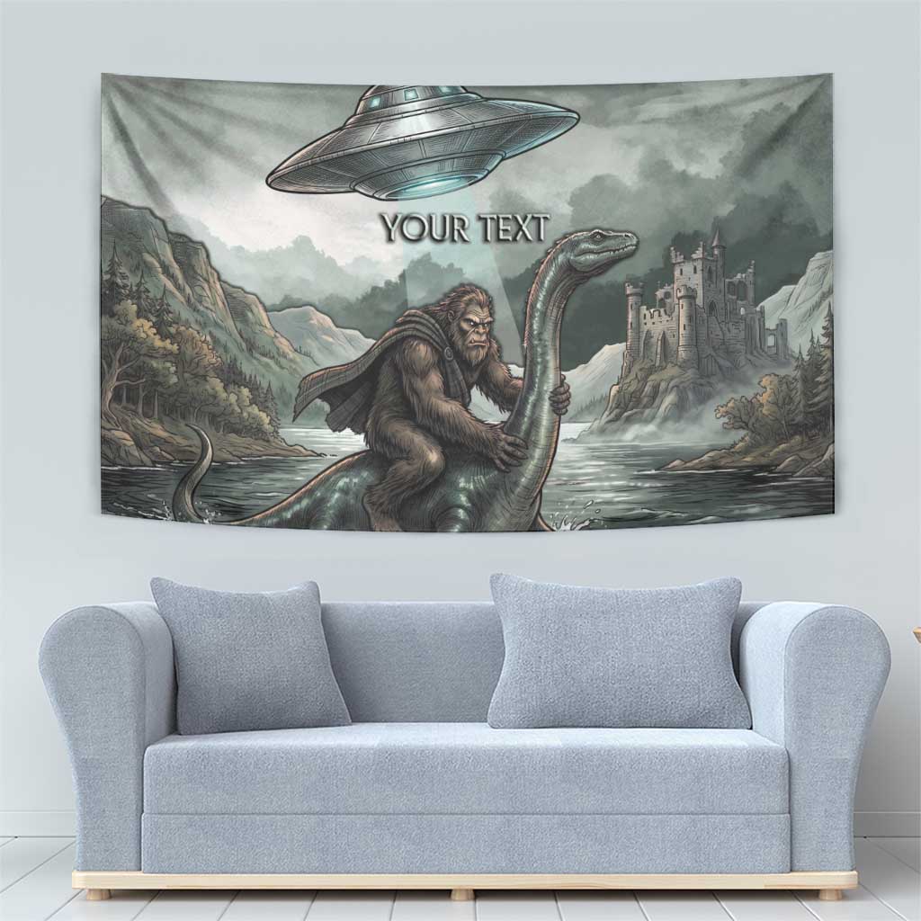 Bigfoot Loch Ness Monster UFO Believe Personalized Tapestry World Cryptids Gothic Style