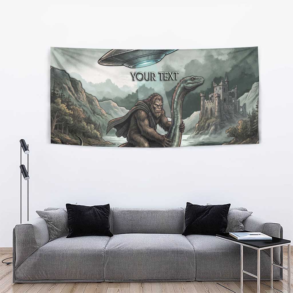 Bigfoot Loch Ness Monster UFO Believe Personalized Tapestry World Cryptids Gothic Style