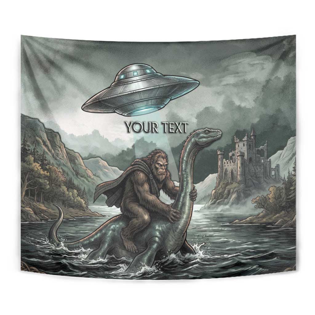 Bigfoot Loch Ness Monster UFO Believe Personalized Tapestry World Cryptids Gothic Style