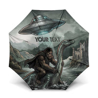 Bigfoot Loch Ness Monster UFO Believe Personalized Umbrella World Cryptids Gothic Style