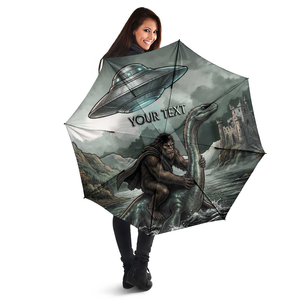 Bigfoot Loch Ness Monster UFO Believe Personalized Umbrella World Cryptids Gothic Style