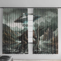Bigfoot Loch Ness Monster UFO Believe Personalized Window Curtain World Cryptids Gothic Style