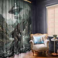 Bigfoot Loch Ness Monster UFO Believe Personalized Window Curtain World Cryptids Gothic Style