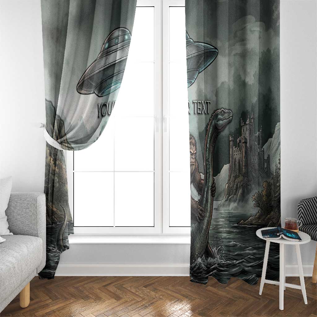 Bigfoot Loch Ness Monster UFO Believe Personalized Window Curtain World Cryptids Gothic Style