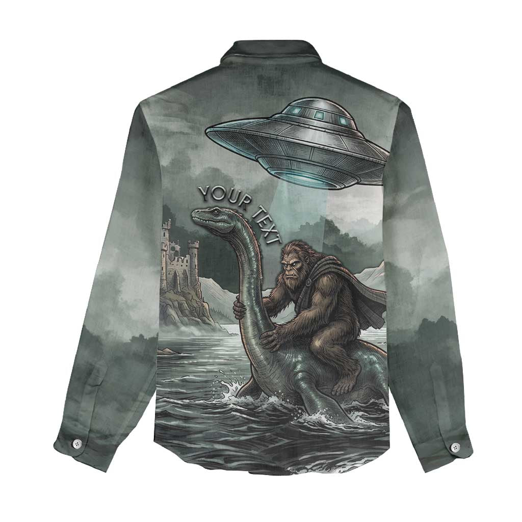Bigfoot Loch Ness Monster UFO Believe Personalized Women Casual Shirt World Cryptids Gothic Style