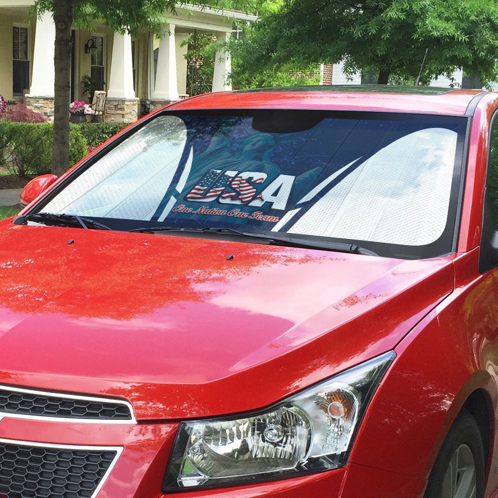 United States 2026 Soccer Auto Sun Shade Go USA One Nation One Team