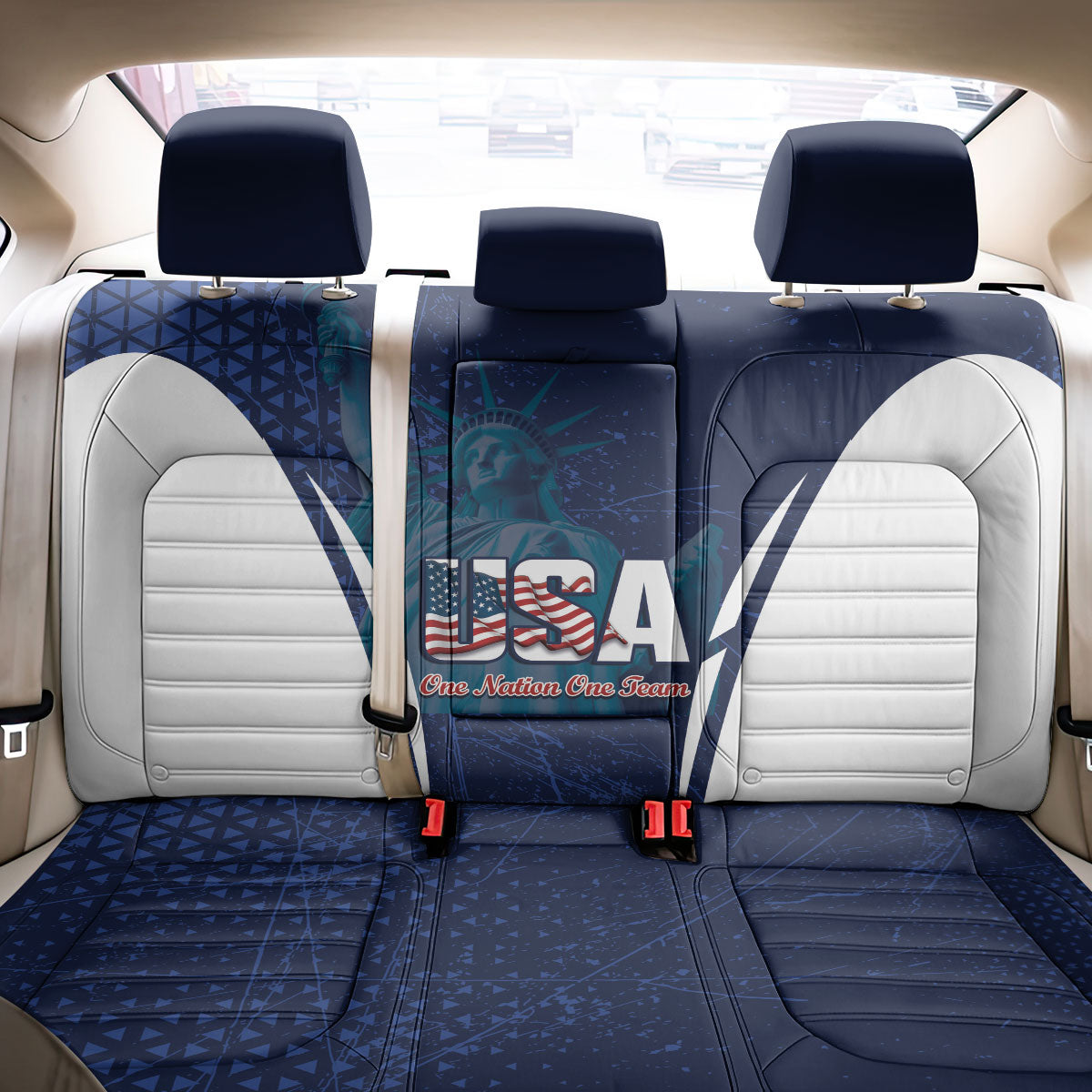 United States 2026 Soccer Back Car Seat Cover Go USA One Nation One Team