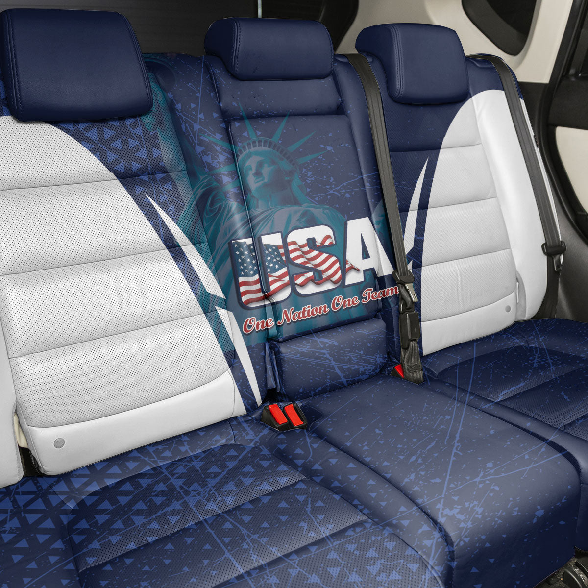 United States 2026 Soccer Back Car Seat Cover Go USA One Nation One Team