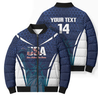 United States 2026 Soccer Custom Bomber Puffer Jacket Go USA One Nation One Team