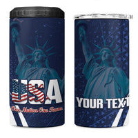 United States 2026 Soccer Custom 4 in 1 Can Cooler Tumbler Go USA One Nation One Team