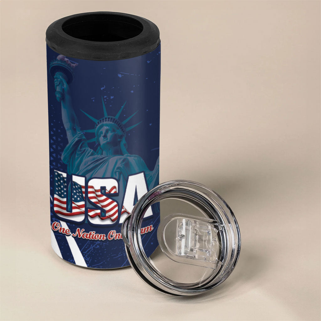 United States 2026 Soccer Custom 4 in 1 Can Cooler Tumbler Go USA One Nation One Team