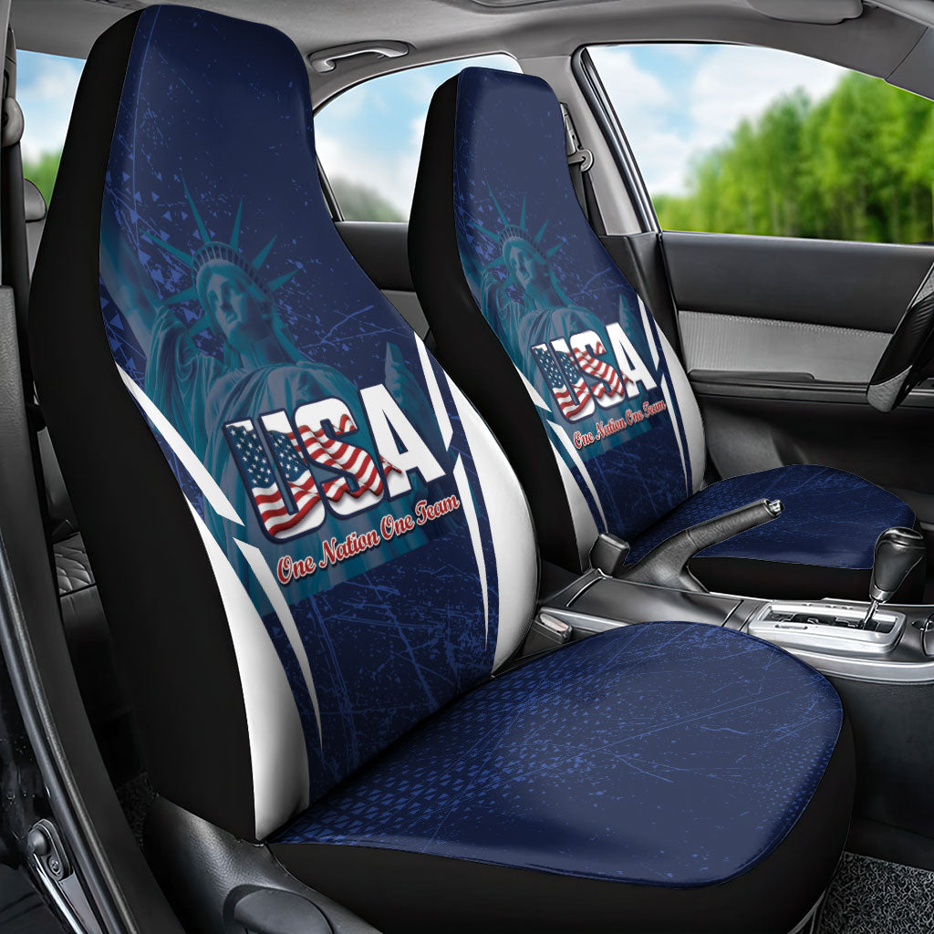 United States 2026 Soccer Car Seat Cover Go USA One Nation One Team