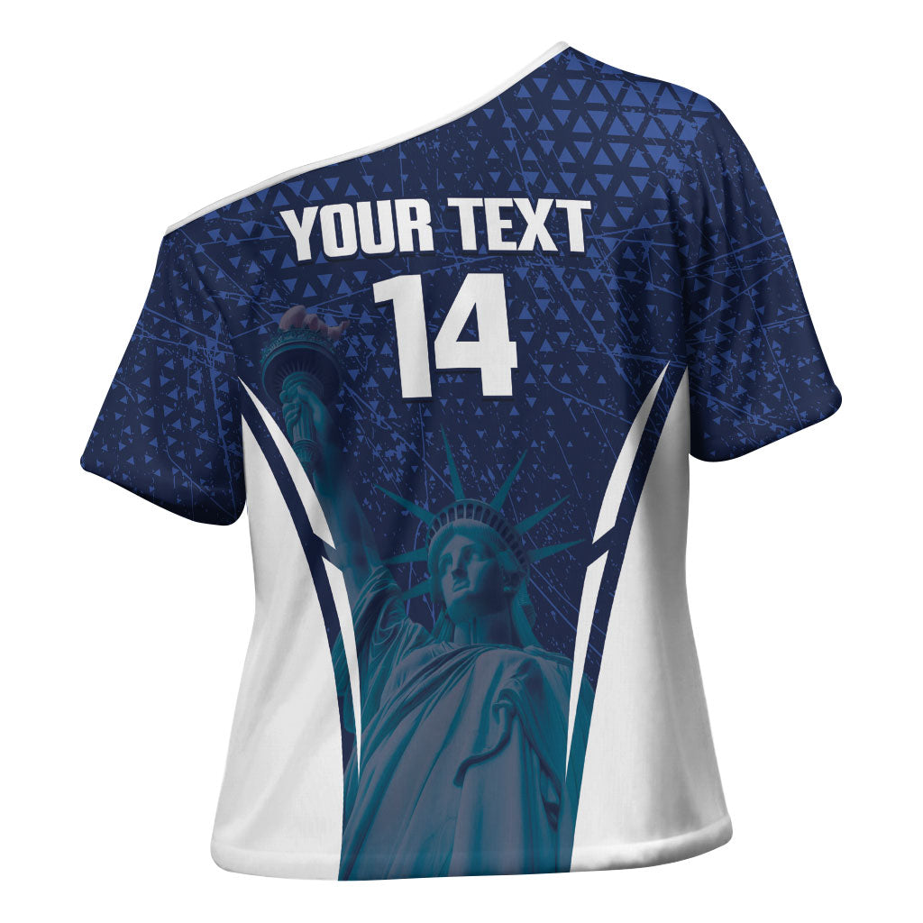 United States 2026 Soccer Custom Cross Shoulder Shirt Go USA One Nation One Team