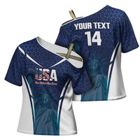 United States 2026 Soccer Custom Cross Shoulder Shirt Go USA One Nation One Team